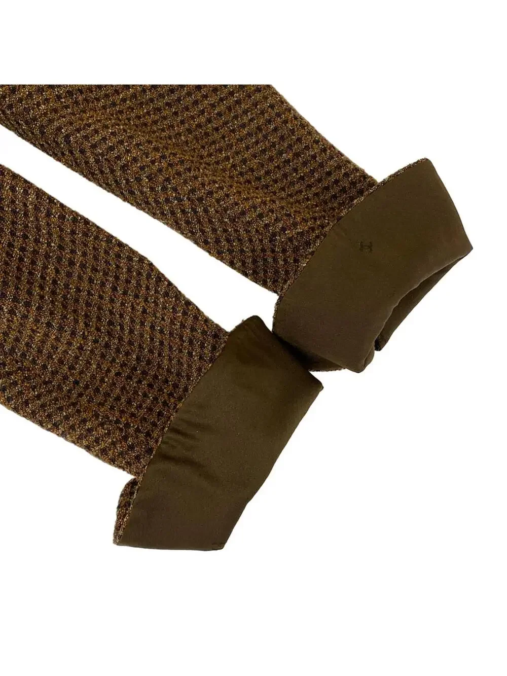Chanel Dark Brown Outer Fabric] Wool #300026C64B